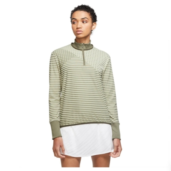 Nike Dri-Fit Golf UV Ace 1/2 Zip Top Green LG - Picture 13 of 13